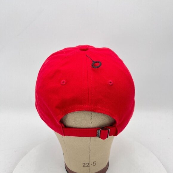 Nike Tennis 1 Size Red White Cotton Embroidered Baseball Cap Hat - Picture 5 of 11